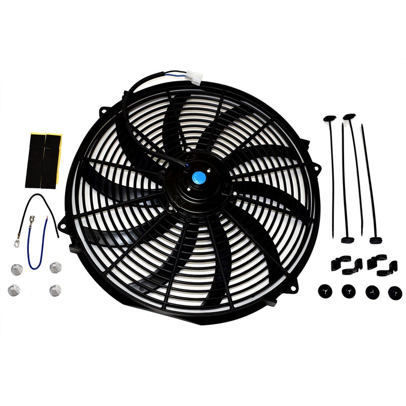 A-Team Performance 16-Inch Electric Radiator Fan Kit - 12V Reversible Push & Pull 3000 CFM Radiator Fan - Model 130031 & Universal Compatibility - Image 1